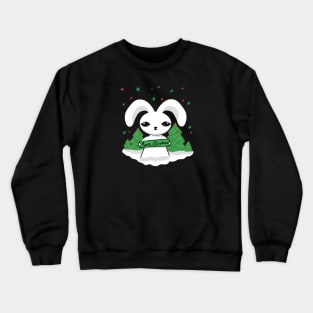 Christmas tree & rabbit Crewneck Sweatshirt